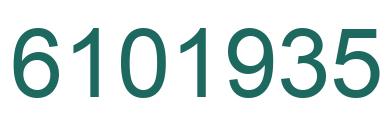 Number 6101935 green image