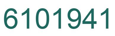 Number 6101941 green image