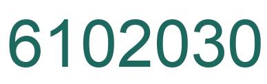 Number 6102030 green image