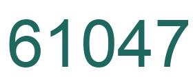 Number 61047 green image