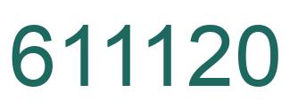 Number 611120 green image