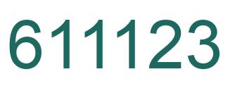 Número 611123 imagen verde