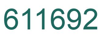 Number 611692 green image