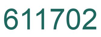 Number 611702 green image