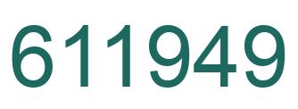 Number 611949 green image