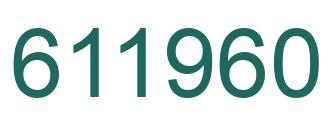 Number 611960 green image