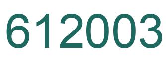 Number 612003 green image