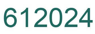 Number 612024 green image