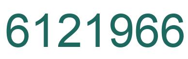 Number 6121966 green image