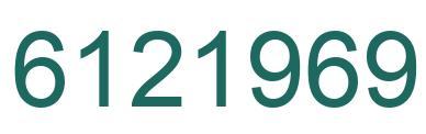 Number 6121969 green image
