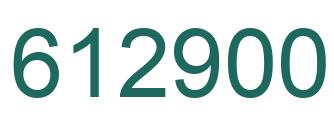 Number 612900 green image