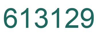 Number 613129 green image