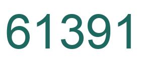 Number 61391 green image