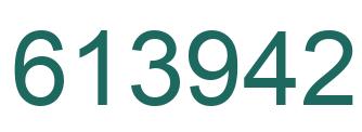 Number 613942 green image