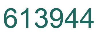 Number 613944 green image