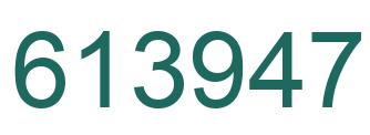 Number 613947 green image