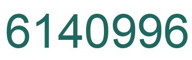 Number 6140996 green image
