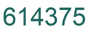 Number 614375 green image