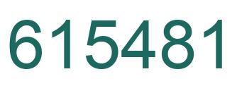 Número 615481 imagen verde