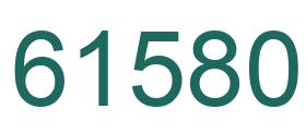 Número 61580 imagen verde