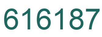 Number 616187 green image
