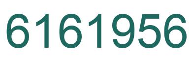 Number 6161956 green image