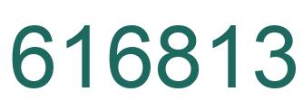 Number 616813 green image