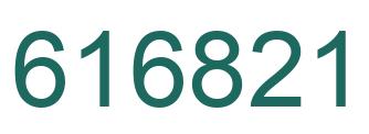 Number 616821 green image