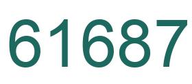 Number 61687 green image
