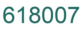 Number 618007 green image