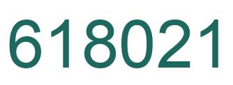 Number 618021 green image