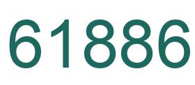 Number 61886 green image