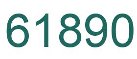 Number 61890 green image