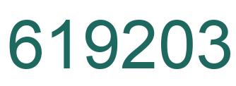 Number 619203 green image