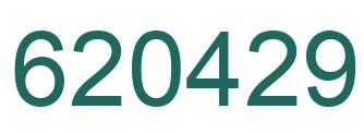 Number 620429 green image