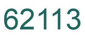 Number 62113 green image