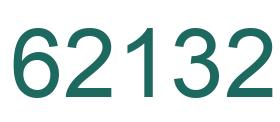 Number 62132 green image