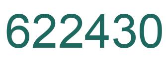 Number 622430 green image