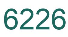 Number 6226 green image