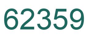 Number 62359 green image