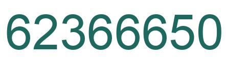 Número 62366650 imagen verde