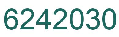 Number 6242030 green image