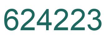 Number 624223 green image