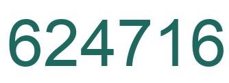 Number 624716 green image