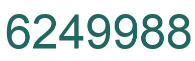 Number 6249988 green image