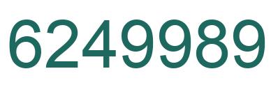 Number 6249989 green image