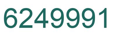 Number 6249991 green image