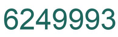 Number 6249993 green image