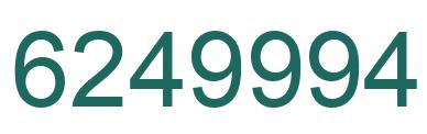 Number 6249994 green image