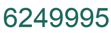 Number 6249995 green image